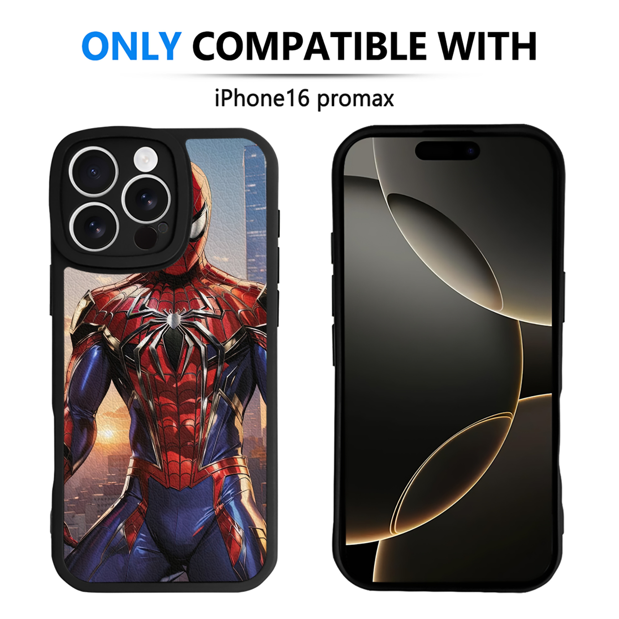 Spider Man スパイダーマン 【iPhone 16シリーズ対応】シリコンスマホケース（レザー調） 材質：シリコン